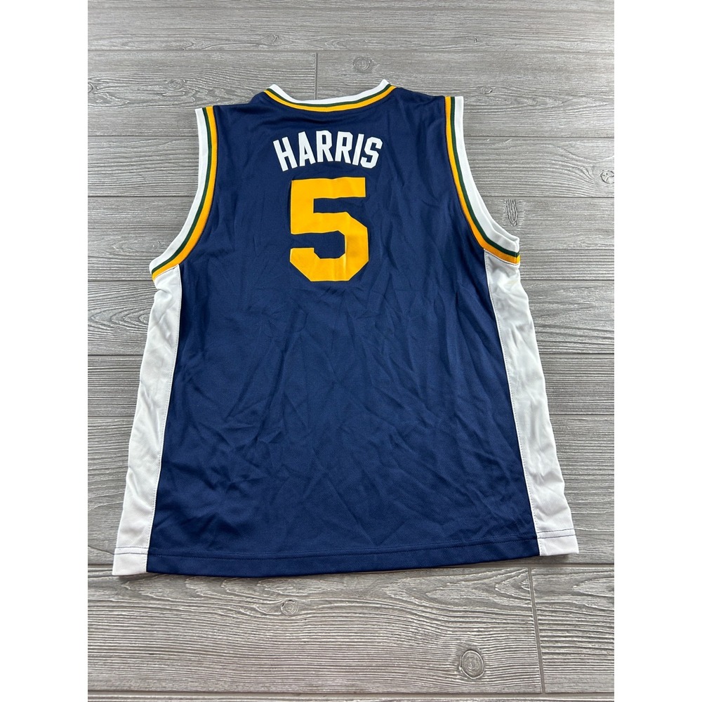 Adidas Utah Jazz Devin Harris 5 Basketball Jersey Blue Youth Large NBA - Picture 3 of 11